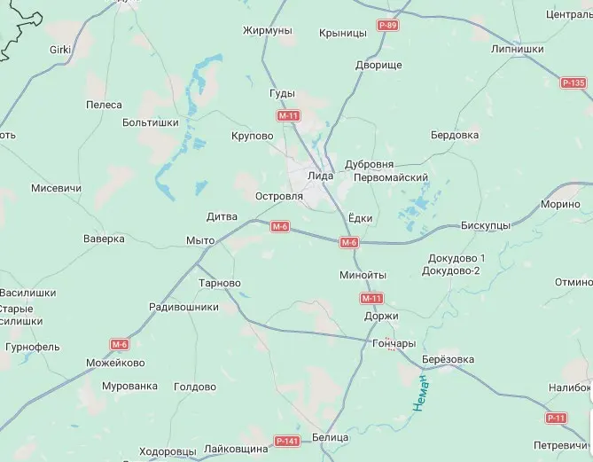 Lokalizacja Belitsa-Agro Mapa lokalizacji przedsiębiorstwa Belitsa-Agro w pobliżu Lidy w obwodzie grodzieńskim.